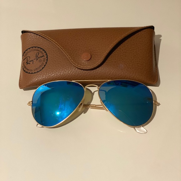 Blue mirrored aviator Ray Ban main image 2